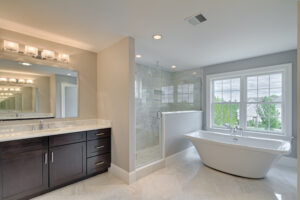Master Bath Vanity, Shower And Tub